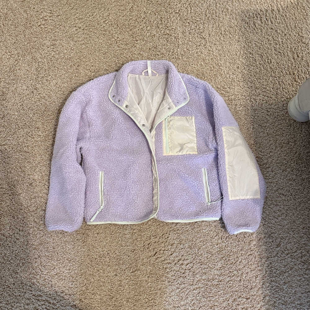 Fabletics Lavender Sherpa Jacket